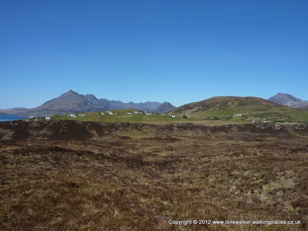 The view of Elgol and the Cuillins from Elgol trig point