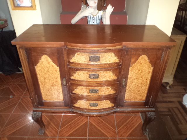 Mueble, Antiguo Aparador De Cedro Tallado, Patas De Leon Loja Artesanato Joinville ~ Mueble, Antiguo Aparador De Cedro Tallado, Patas De Leon