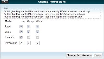 cpanel permissions cpanel permissions