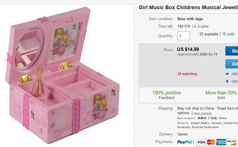 box pink music box ballet w dance ballerina birthday gift