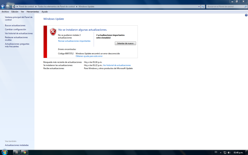 Problemas Instalacion Actualizaciones Windows Vista