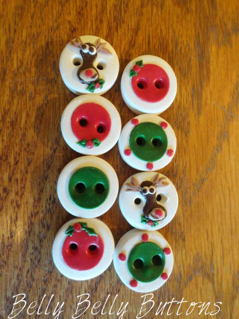 Custom Slot for a set of 8 Reindeer Buttons 3/4" Christmas or Winter 