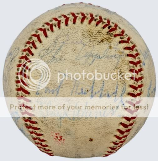 Casey Stengel Lefty Grove Sam Rice Frank Frisch Pie Traynor Signed 